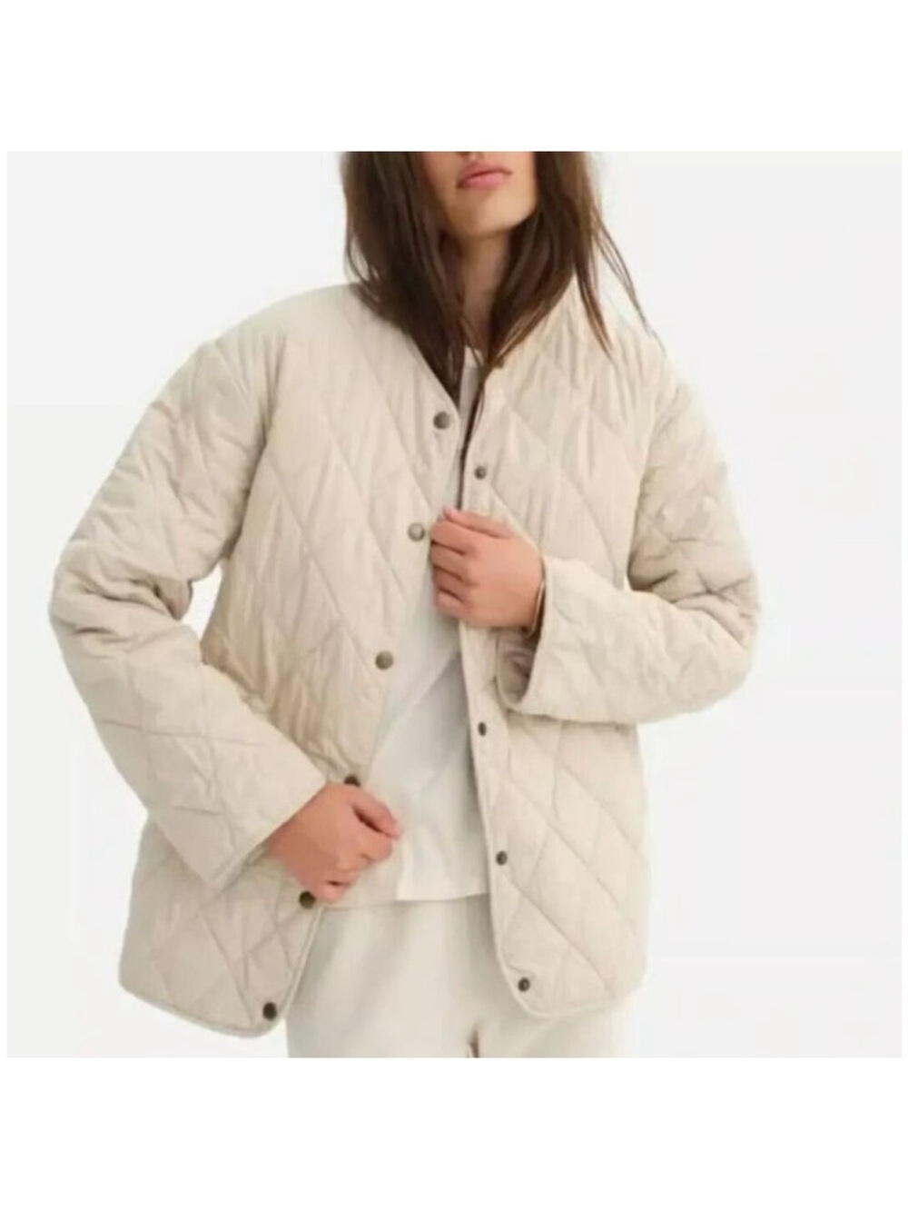 MATE the Label Quilted Puffer Jacket - Cream